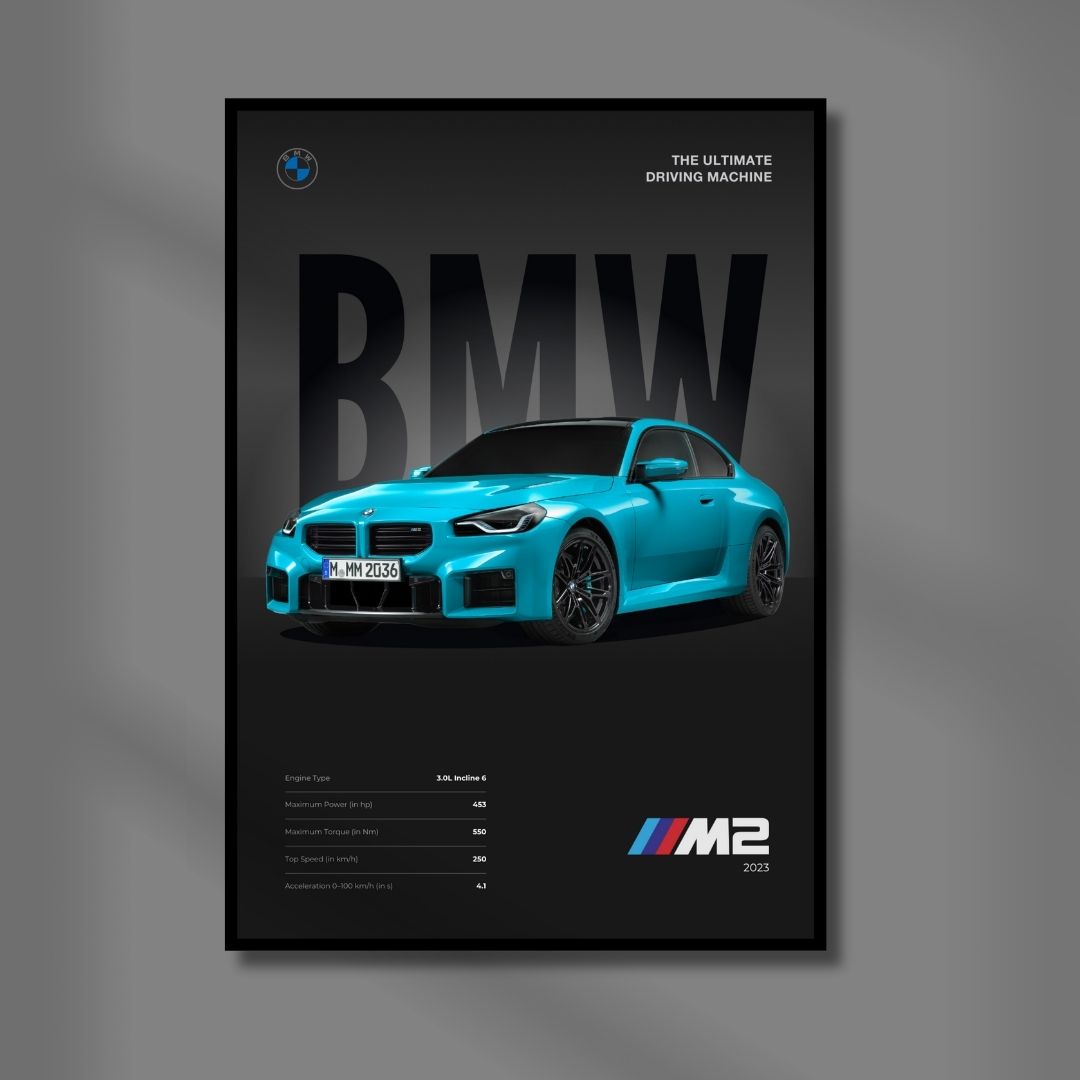 BMW M2 Minimalist Poster