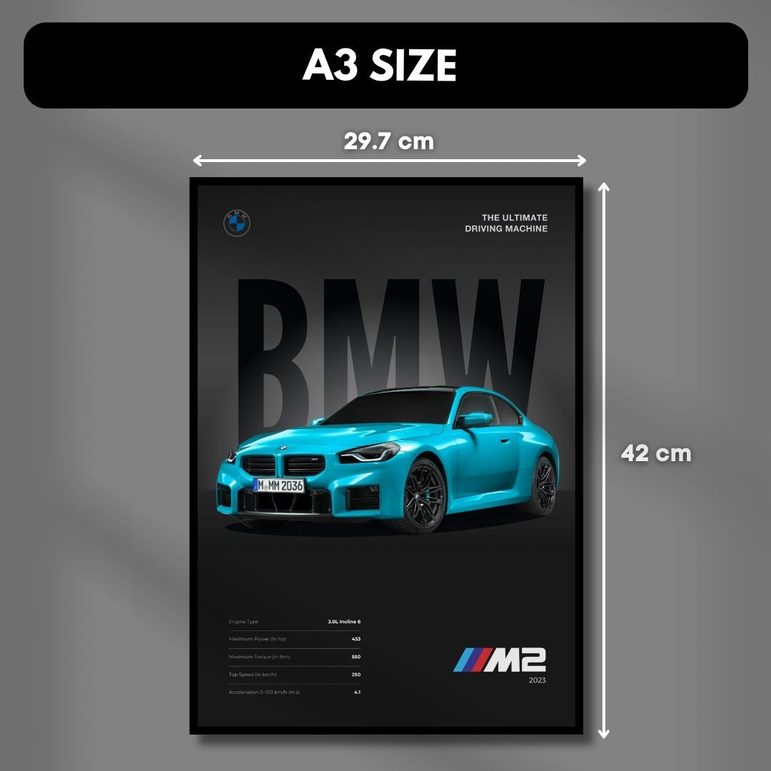 BMW M2 Minimalist Poster