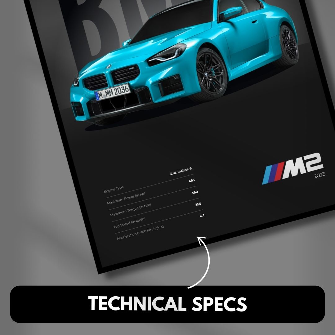 BMW M2 Minimalist Poster