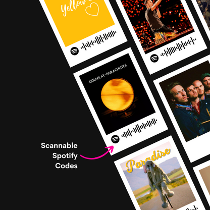 Coldplay Polaroids | Set of 15 | Spotify Polaroids