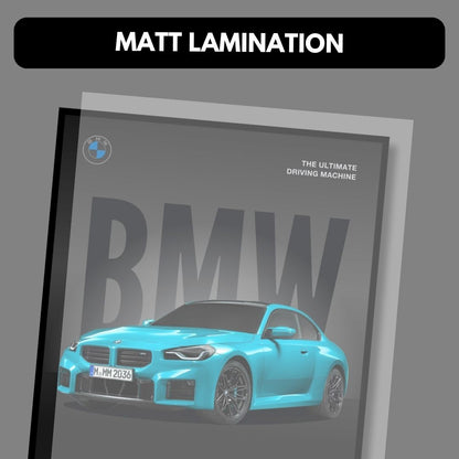 BMW M Cars Posters (Set of 6) A4 Sized | Dark Minimalist