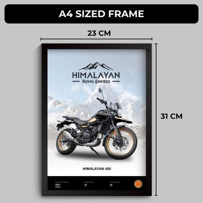 Royal Enfield Himalayan Poster (A4, Framed)