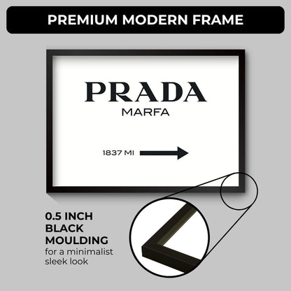 Prada Marfa Poster (A4, Framed)