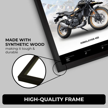 Royal Enfield Himalayan Poster (A4, Framed)
