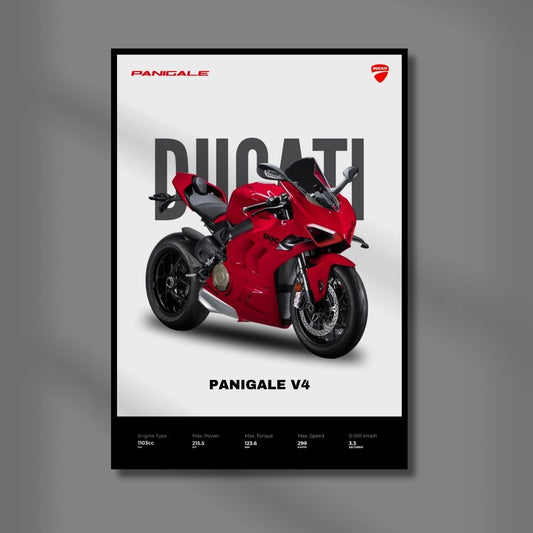 Ducati Panigale V4 1200 Poster | Light Minimalist