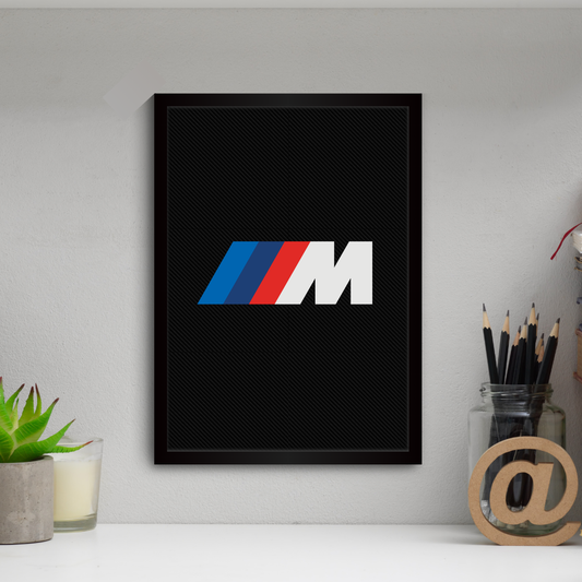 BMW M Logo Poster (A4, Framed)