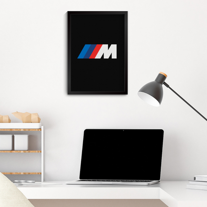 BMW M Logo Poster (A4, Framed)