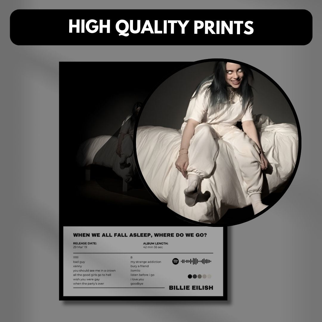 Billie Eilish Posters (A4, Set of 6) Light Aesthetic