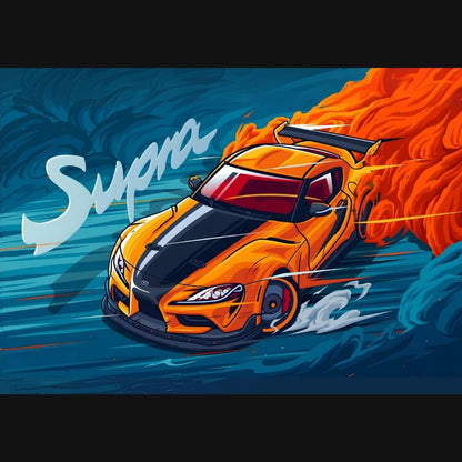 Supra MK4 | Car Poster | Vector Graphic