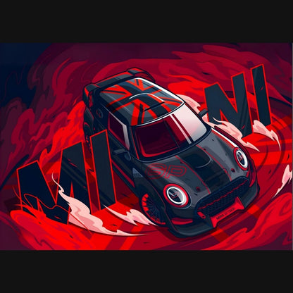 Mini Cooper S JCW | Car Poster | Vector Graphic