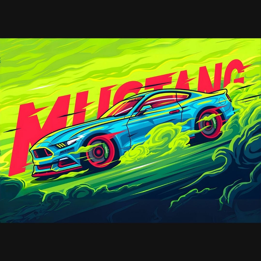 Mustang | Car Poster | Vector Graphic