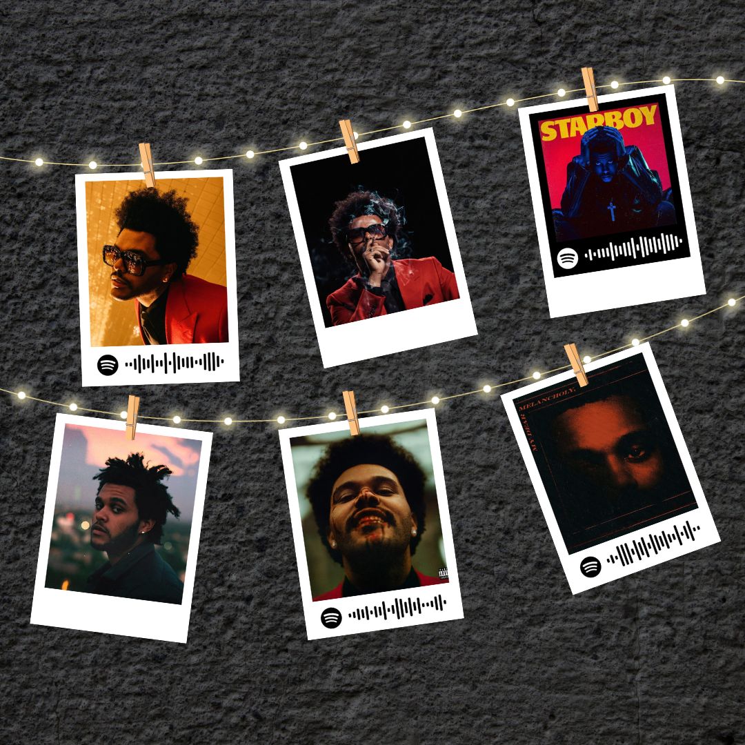 Weeknd Polaroids Combo | Spotify Polaroids